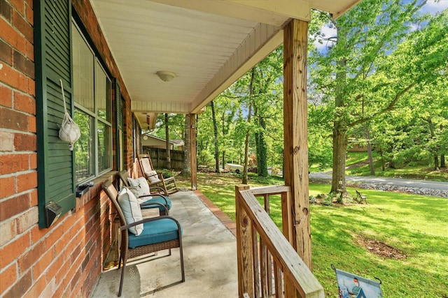 4042 Village Dr, Cohutta, GA 30710 - view of patio with a porch