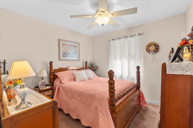 4042 Village Dr, Cohutta, GA 30710 - bedroom featuring a ceiling fan, baseboards, and carpet floors