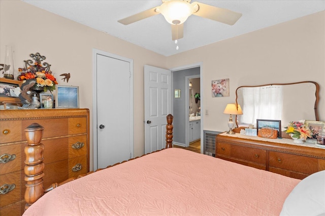 4042 Village Dr, Cohutta, GA 30710 - bedroom featuring a ceiling fan and ensuite bathroom