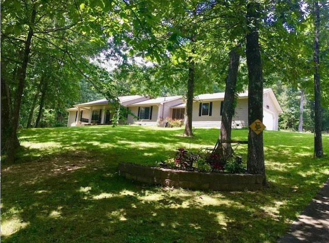 exterior space with an attached garage
