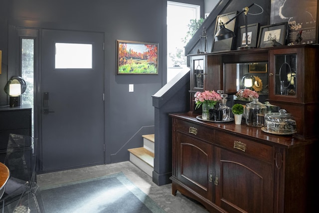 foyer featuring stairway
