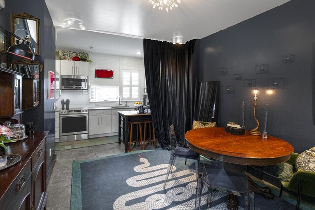 view of dining area