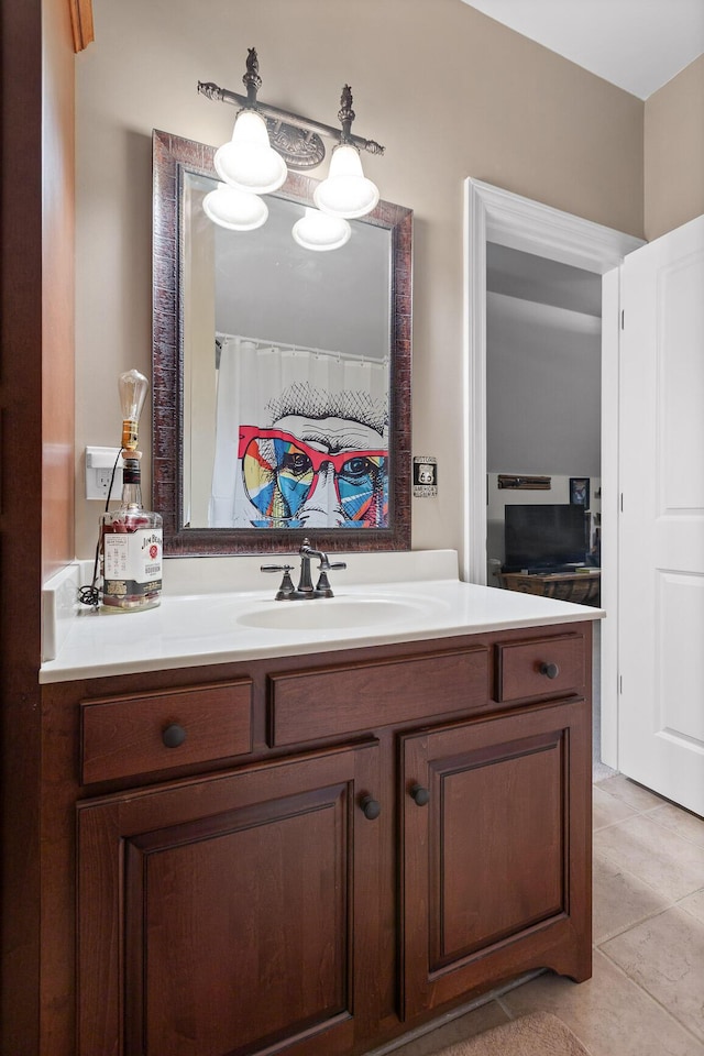 212 Smith St, Signal Mountain, TN 37377 - bathroom featuring vanity and tile patterned floors
