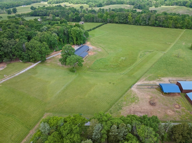 aerial overview of property's location with rural landscape and abundant farmland