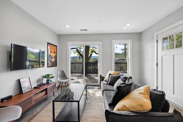 618 Hamilton Ave, Chattanooga, TN 37405 - living area with plenty of natural light, wood finished floors, and recessed lighting