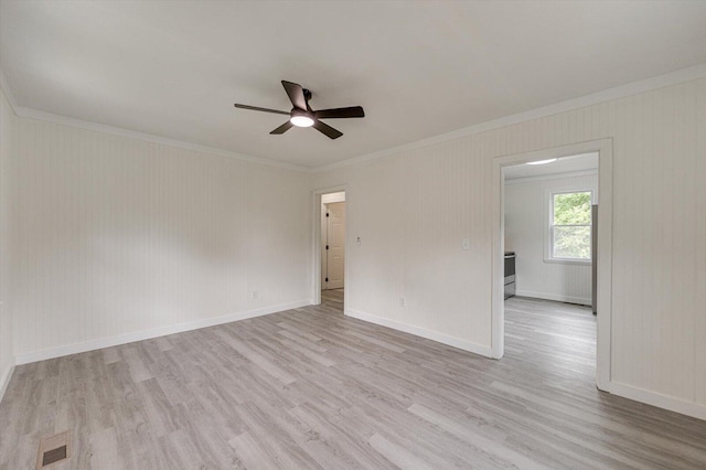 9 Longstreet Rd, Rossville, GA 30741 - spare room featuring ornamental molding, ceiling fan, wood finished floors, and baseboards