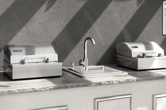 interior space with a sink