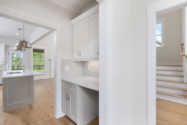 2642 Mowbray Pike, Soddy Daisy, TN 37379 - interior space featuring light countertops, ornamental molding, and a sink