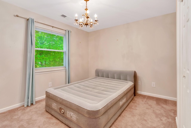 802 Creek Overlook Rd, Chattanooga, TN 37415 - carpeted bedroom featuring a chandelier and baseboards