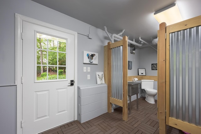 interior space featuring wainscoting