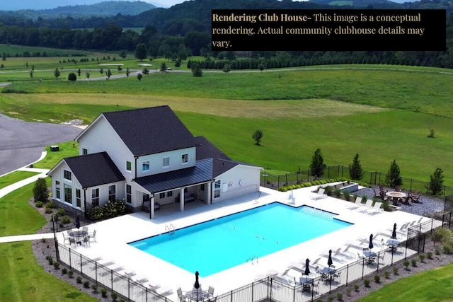 134 River Ridge Drive Unit 117, Dunlap, TN 37327 - community pool featuring a rural view, a patio area, and a mountain view