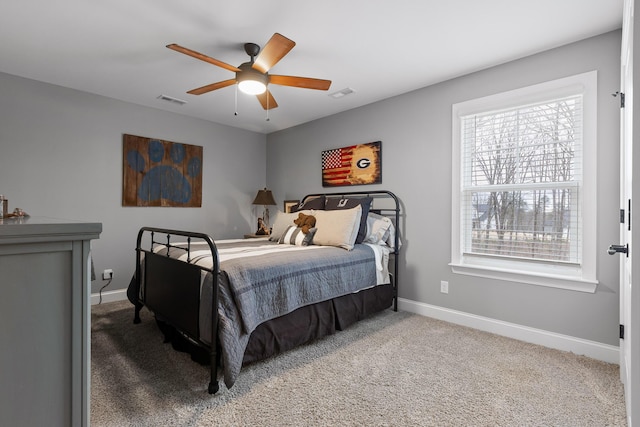 7258 Grey Hawk Trl, Signal Mountain, TN 37377 - carpeted bedroom featuring baseboards and ceiling fan