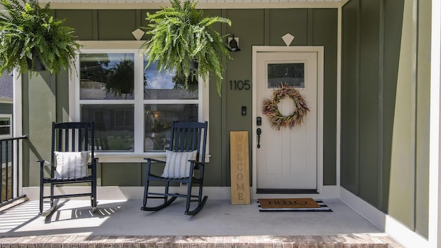 1105 18th St NW, Cleveland, TN 37311 - doorway to property featuring board and batten siding