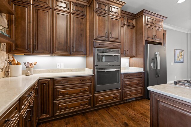 6835 Jasper Highlands Blvd, Jasper, TN 37347 - kitchen with appliances with stainless steel finishes, dark wood-type flooring, and light countertops