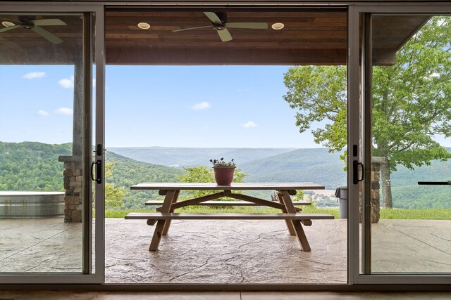 6835 Jasper Highlands Blvd, Jasper, TN 37347 - entryway with a mountain view and ceiling fan