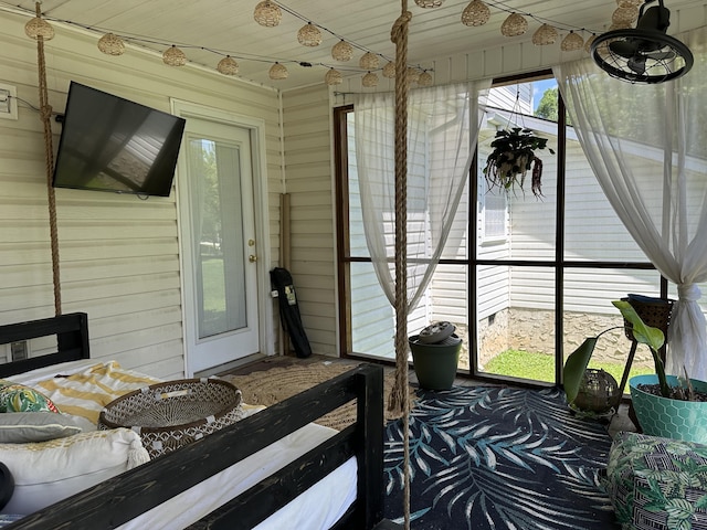 view of sunroom