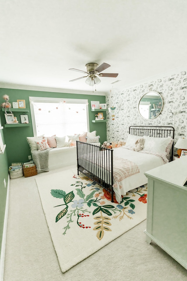 9405 Peppy Branch Trl, Apison, TN 37302 - carpeted bedroom with ceiling fan