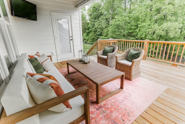 9405 Peppy Branch Trl, Apison, TN 37302 - wooden terrace featuring outdoor lounge area