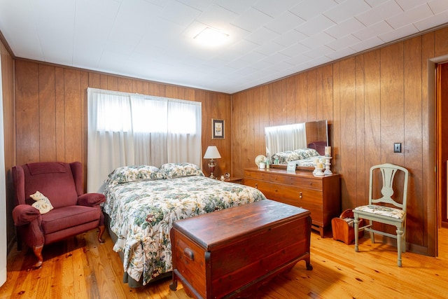 1616 Crappie Cir, Soddy Daisy, TN 37379 - bedroom featuring light wood finished floors and wood walls
