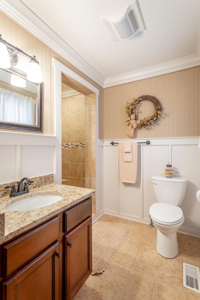 1616 Crappie Cir, Soddy Daisy, TN 37379 - bathroom with vanity, crown molding, and a decorative wall