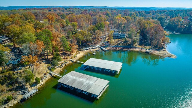 1616 Crappie Cir, Soddy Daisy, TN 37379 - drone / aerial view of a heavily wooded area and a nearby body of water