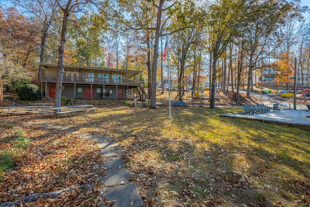 1616 Crappie Cir, Soddy Daisy, TN 37379 - view of yard with stairs and a wooden deck
