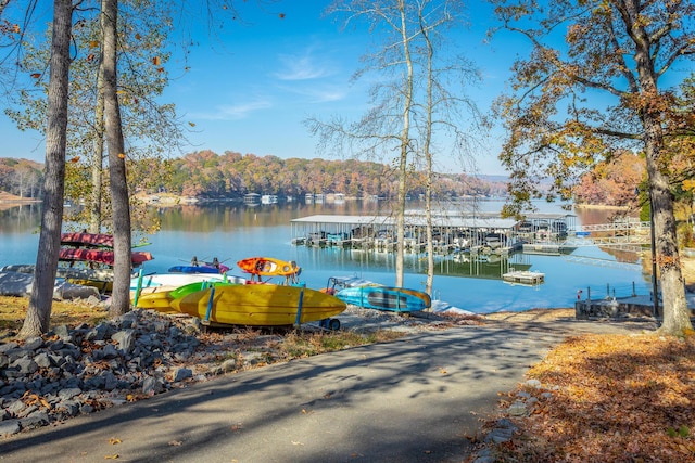 1616 Crappie Cir, Soddy Daisy, TN 37379 - dock featuring a water view and a forest view