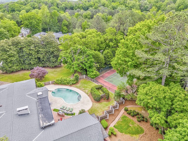 1301 W Morton Dr, Dalton, GA 30720 - bird's eye view of a pool