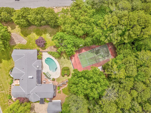 1301 W Morton Dr, Dalton, GA 30720 - drone / aerial view of a pool