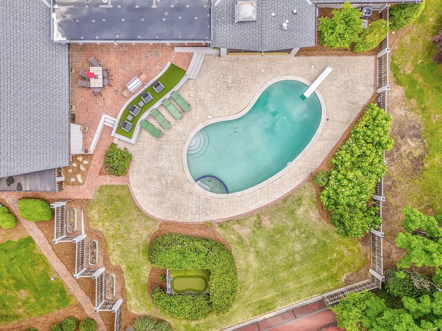 1301 W Morton Dr, Dalton, GA 30720 - bird's eye view of a pool