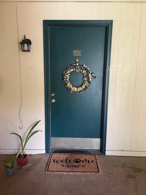 view of doorway to property