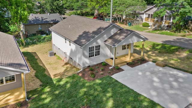 view from above of property
