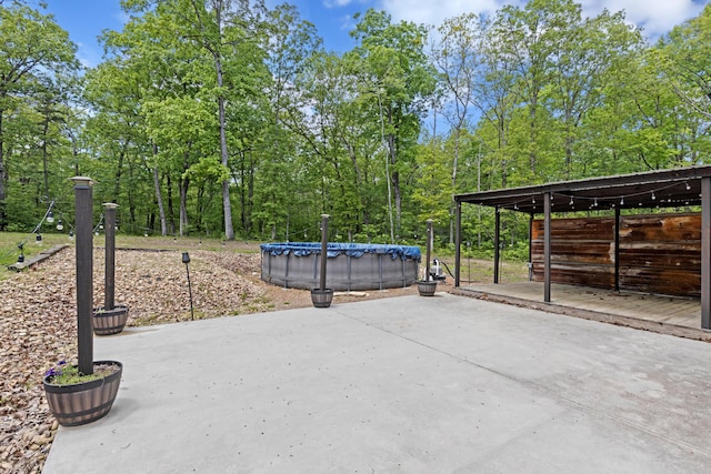 201 County Line Rd, Signal Mountain, TN 37377 - view of patio featuring a covered pool