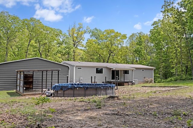 201 County Line Rd, Signal Mountain, TN 37377 - rear view of house featuring a covered pool