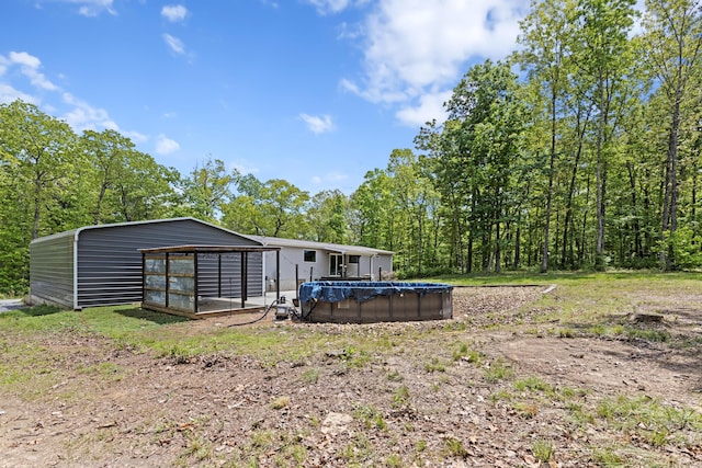 201 County Line Rd, Signal Mountain, TN 37377 - back of house with a covered pool