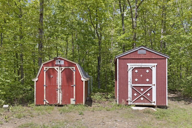 201 County Line Rd, Signal Mountain, TN 37377 - view of shed featuring a forest view