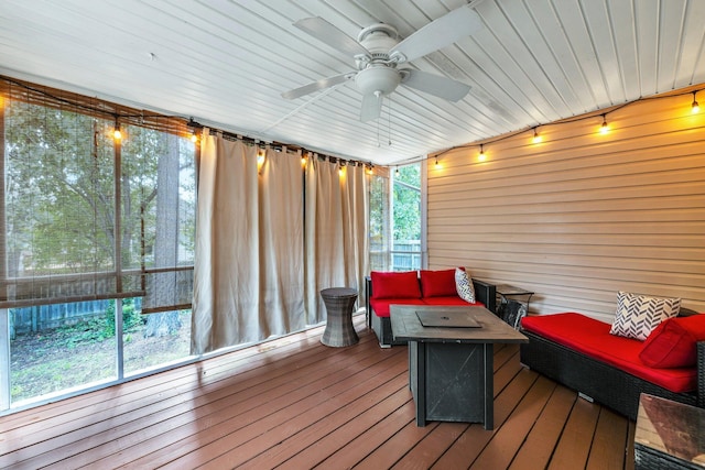 2123 Sargent Quick Dr, Chattanooga, TN 37421 - sunroom featuring ceiling fan