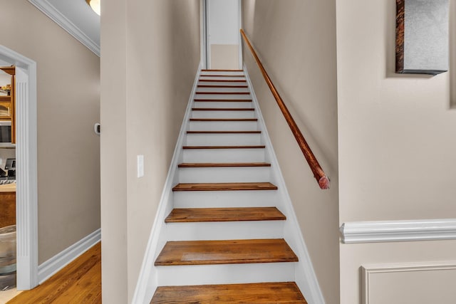 2123 Sargent Quick Dr, Chattanooga, TN 37421 - stairway featuring wood finished floors