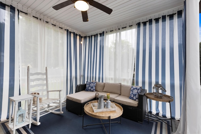 8802 Mckenzie Farm Dr, Ooltewah, TN 37363 - sunroom with ceiling fan