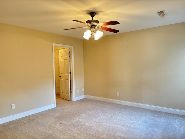 1501 Applebrook Dr, Rossville, GA 30741 - empty room featuring a ceiling fan, light colored carpet, and baseboards