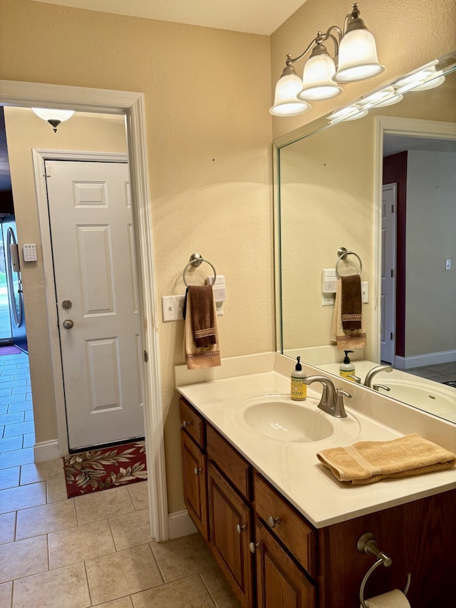 1501 Applebrook Dr, Rossville, GA 30741 - bathroom with vanity and tile patterned floors