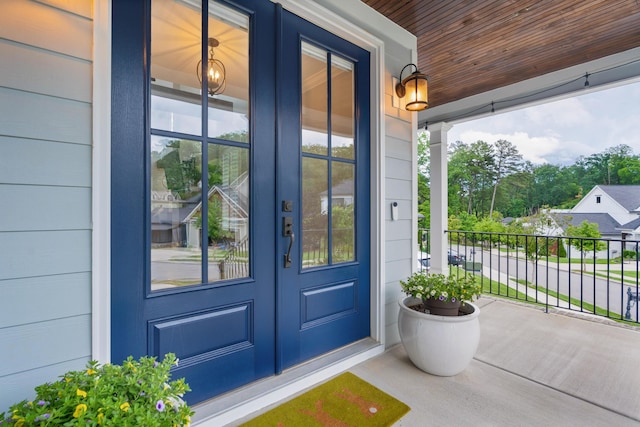 1328 Carrington Way, Chattanooga, TN 37405 - doorway to property featuring french doors and covered porch
