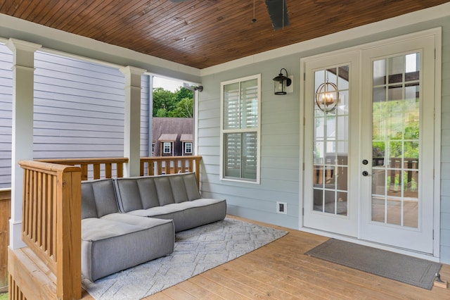 1328 Carrington Way, Chattanooga, TN 37405 - wooden deck featuring french doors and outdoor lounge area