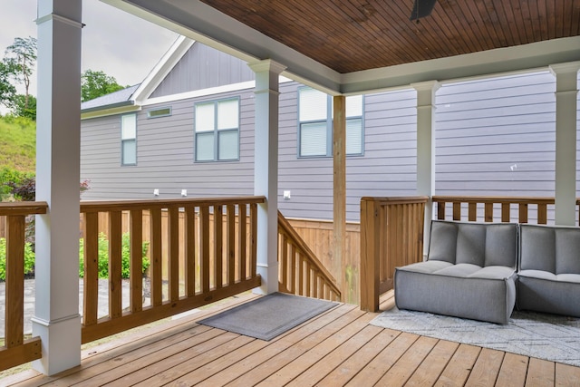 1328 Carrington Way, Chattanooga, TN 37405 - wooden deck featuring an outdoor hangout area