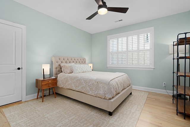 1328 Carrington Way, Chattanooga, TN 37405 - bedroom with light wood finished floors, baseboards, and a ceiling fan