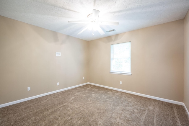 14 Castleview Ct, Ringgold, GA 30736 - empty room with carpet floors, baseboards, ceiling fan, and a textured ceiling