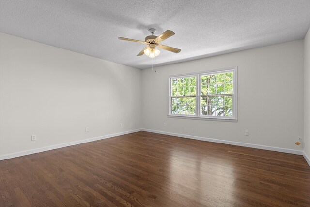 1116 Cumberland Rd, Chattanooga, TN 37419 - spare room with ceiling fan, dark wood-style flooring, and a textured ceiling