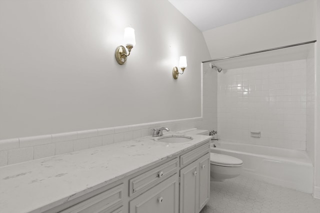 1116 Cumberland Rd, Chattanooga, TN 37419 - bathroom featuring shower / tub combination, vanity, and tile patterned floors
