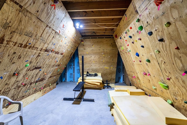 bonus room featuring lofted ceiling