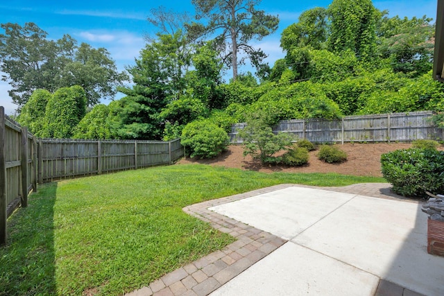 7310 Huntley Ln, Chattanooga, TN 37421 - fenced backyard with a patio area